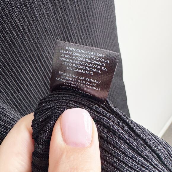 Cushnie Et Ochs Ellie Black Cut Out Ribbed Dress Medium - Picture 10 of 10